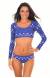 Biqu�ni cropped manga longa e tiras Cool Jean Strappy