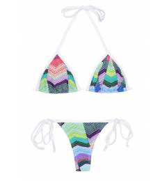 Biqu�ni fio dental print geometrico Coxilha