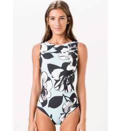 Mai� floral preto e azul Flora