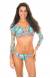Biqu�ni cropped top manga longa Fractal Crop