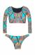 Biqu�ni cropped top manga longa Fractal Crop