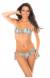 Biqu�ni tomara que caia print azul Fractal Sun