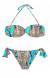 Biqu�ni tomara que caia print azul Fractal Sun