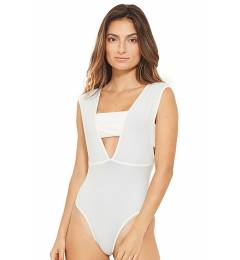 Body dupla face com top Palacio Branco Azul