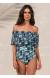 Body babado estampado Body Tulum