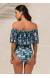 Body babado estampado Body Tulum