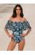Body babado estampado Body Tulum