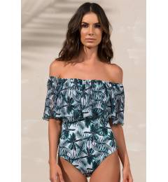 Body babado estampado Body Tulum