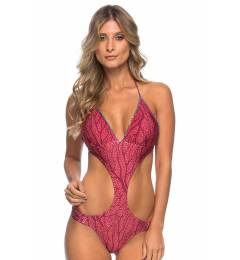 Body recorte lateral Maio Sereia Coral
