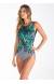 Maio estampa folhagem geometrico Body Kinabalu