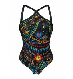 Body triangulo estampa bordado Bordado High Neck