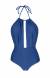 Body sea decote Denim Decote Profundo