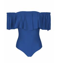 Body babado blue sea Denim Maio Babado