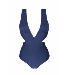 Body recorte shine azul Duna Azul Marinho Triquini
