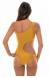 Body ombro recorte lateral dourado Gold Assimetrico