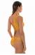 Body ombro recorte lateral dourado Gold Assimetrico