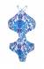 Boby Decote Estampado Hortensia Body Decote
