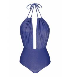 Body decote lurex day Radiante Azul Decote Profundo