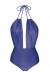 Body decote lurex day Radiante Azul Decote Profundo