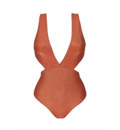 Body decote lurex Radiante Canela Triquini