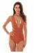 Body decote lurex Radiante Canela Triquini