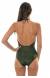 Body lurex decote Radiante Preto Decote Profundo