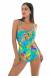 Maio torcido tropical azul Tropical Blue One Piece