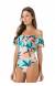 Body babado estampado - Maillot Babado Ombro