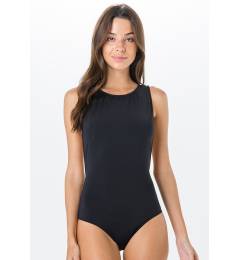 Maio preto decote costas - Maillot Lenco Liso