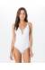Maio branco detalhe busto - Maillot Triangulo Branco