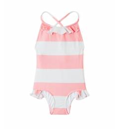 Maio infantil listrado rosa e branco - Maio Babado Club