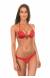Biquni push-up vermelho liso Onix Red