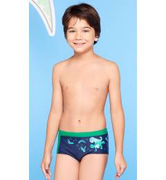 Sunga infantil azul e verde Polvo