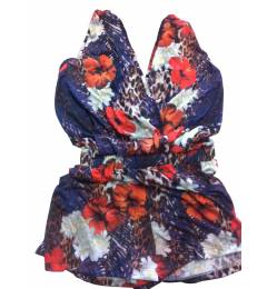 Sa�da De Praia floral Hibisco On�a