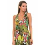 Vestido print tropical Folhagem Verde