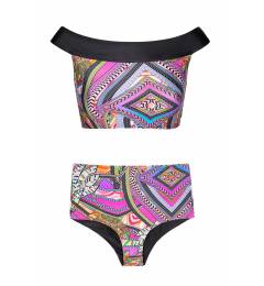 Biqu�ni cintura alta, ombro a ombro Samarcanda Offshoulder
