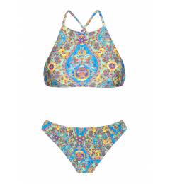 Biqu�ni gola alta Sari Cropped