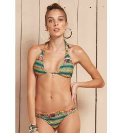 Biqu�ni cortin�o calcinha reta estampada Caribe Caete