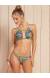 Biquini top floral decote Louge