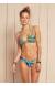 Bikini estampado faixa franzida Sinrise