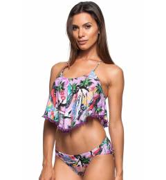 Biquini bata tropical calcinha short Areia Fina