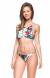 Biquini cropped estampa tropical Caribe Mexicano