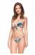 Biquini estampa tropical push up com ponteira Ilhas Da Baia