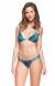 Bikini cortininha estampa azul Mediterraneo