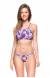 Biquini floral cropped calcinha basica fio dental Oceano Indico
