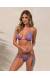 Bikini frufru ripple colorido Shophia Tulum