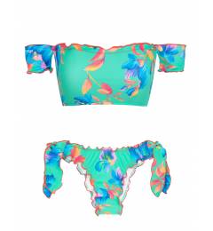 Biquini com top ombro a ombro Acqua Flora Off Shoulder