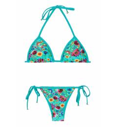Biqu�ni de lacinho floral e brilho Bloom Radiante Tri