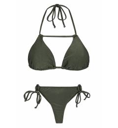 Biquini Rolote Fio Verde Croco Detail