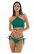 Top cropped texturizado verde Duna Green Cropped Neck